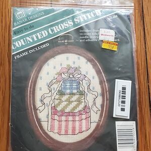 Vintage Cross Stitch Kit Frame